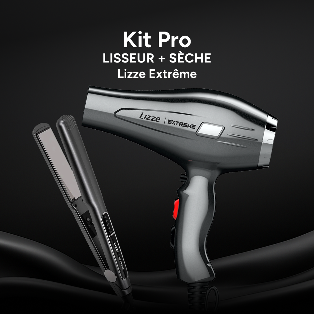Kit Pro – Lisseur + Sèche-cheveux Lizze Extrême